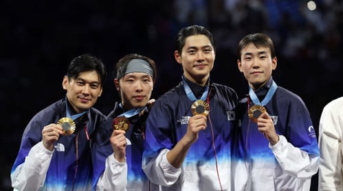 2024 파리올림픽 펜싱 사브르 남자 단체전 우승